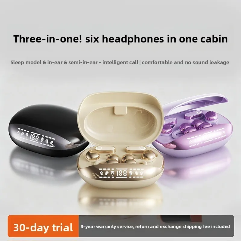 Sleep Mask Headphones Bluetooth - Draadloze Bluetooth-oordopjes, 6 stuks, in-ear hoofdtelefoons