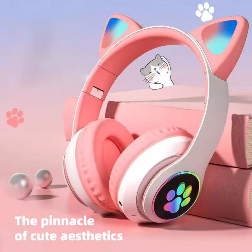 Opvouwbare draadloze Bluetooth - Cat Ear Bluetooth Headset Led recensie en prijs