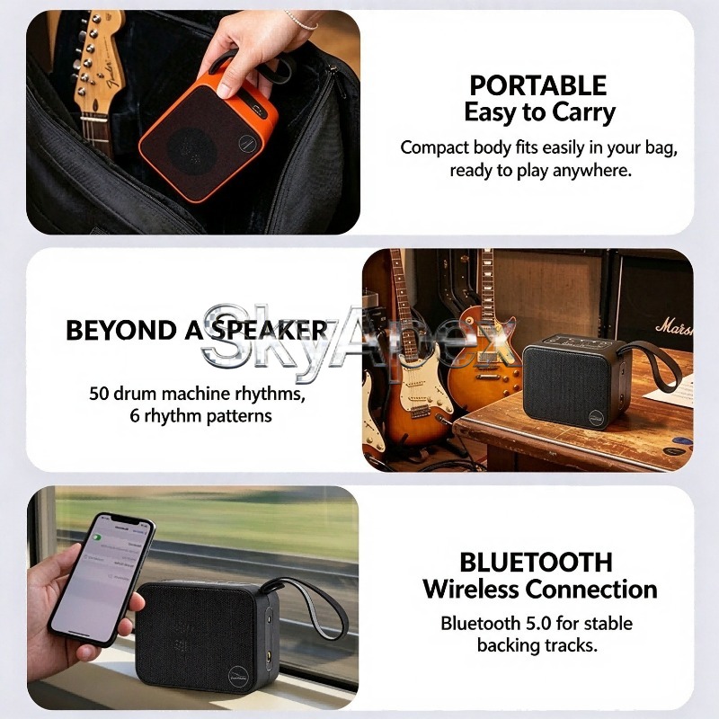 Draagbare mini-gitaarspeaker,  - Speakers recensie en prijs