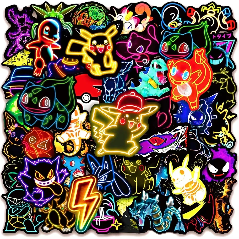 100 stuks neon Pokémon-sticker - Laptops recensie en prijs